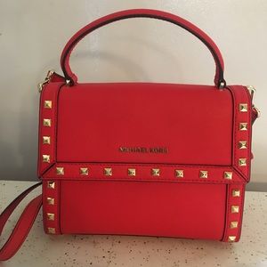 Michael Kors Studded Red Handbag